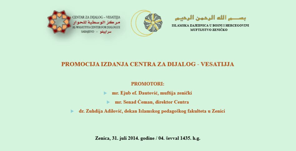 Promocija izdanja Centra za dijalog – Vesatijja u Zenici