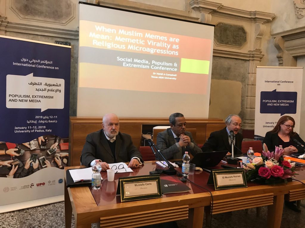 Dr. Ceric na konferenciji: “Populizam, ekstremizam i novi mediji” u Padovi